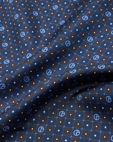 A|x Armani Exchange Printed Silk Pocket Square