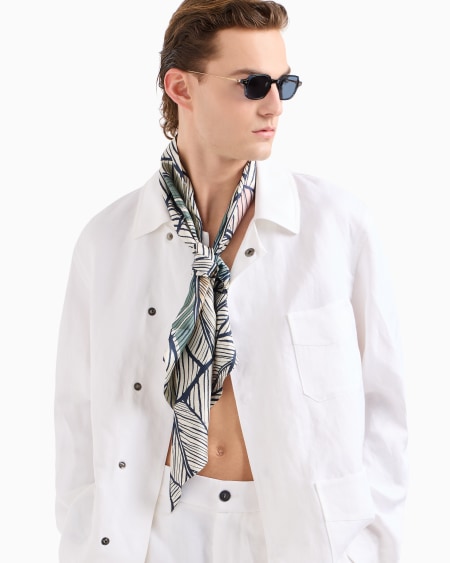 A|x Armani Exchange Printed Silk Scarf