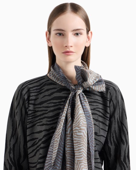 A|x Armani Exchange Printed Silk Stole