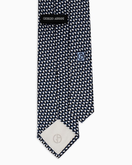 A|x Armani Exchange Printed Silk Tie
