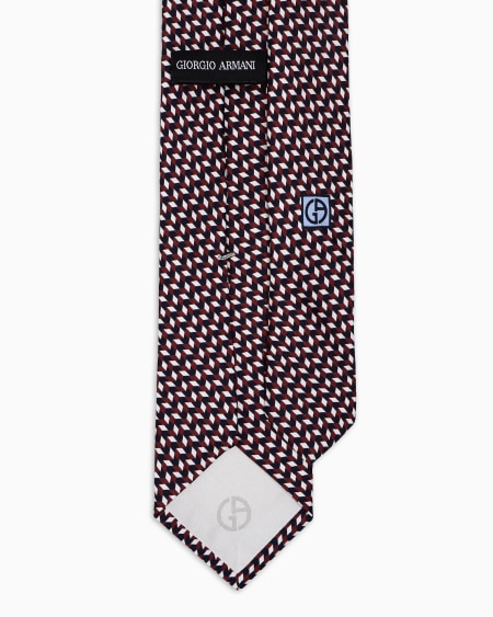 A|x Armani Exchange Printed Silk Tie