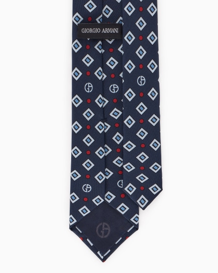A|x Armani Exchange Printed Silk Tie