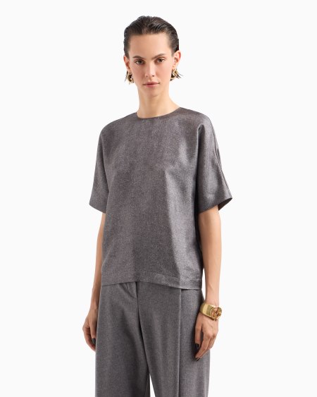 A|x Armani Exchange Printed Silk Twill Blouse