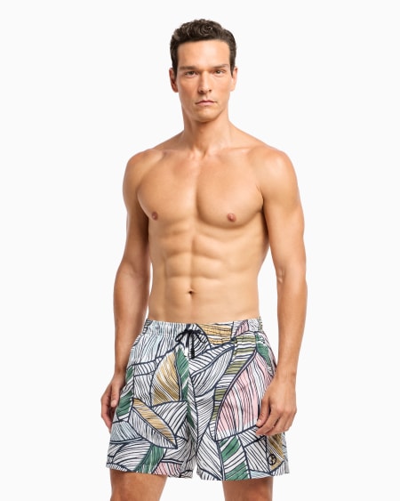 A|x Armani Exchange Printed Swim Trunks