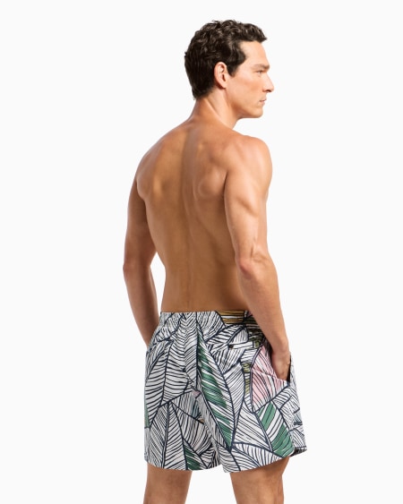 A|x Armani Exchange Printed Swim Trunks