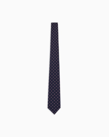 a|x armani exchange Pure silk jacquard tie