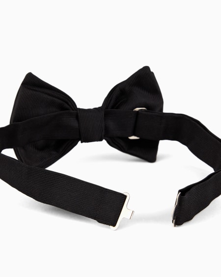 A|x Armani Exchange Pure Silk Knotted Bow Tie
