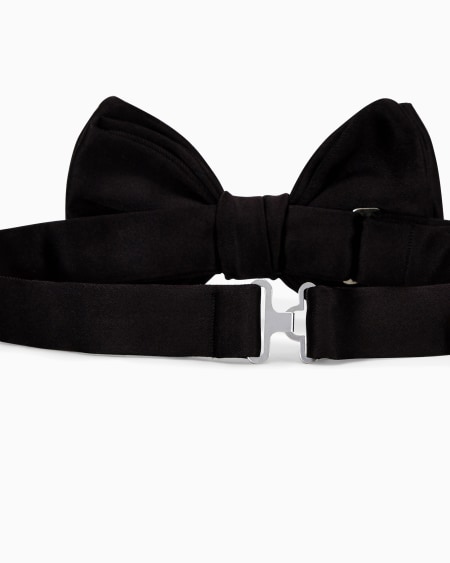 A|x Armani Exchange Pure Silk Knotted Bow Tie