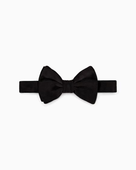 a|x armani exchange Pure silk knotted bow tie