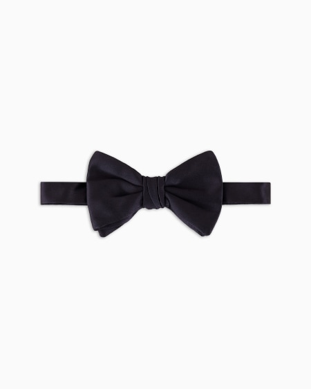 a|x armani exchange Pure silk knotted bow tie