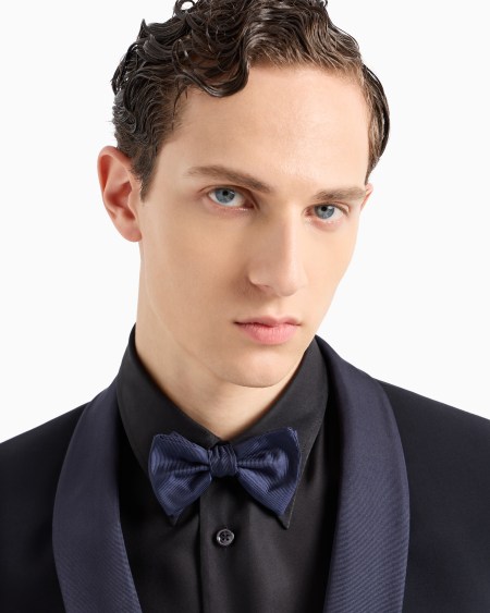 A|x Armani Exchange Pure Silk Knotted Bow Tie