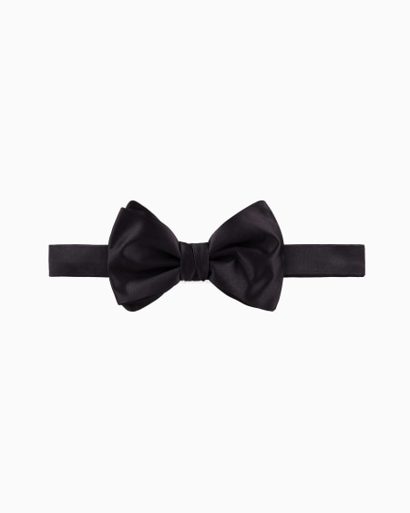 a|x armani exchange Pure silk knotted bow tie