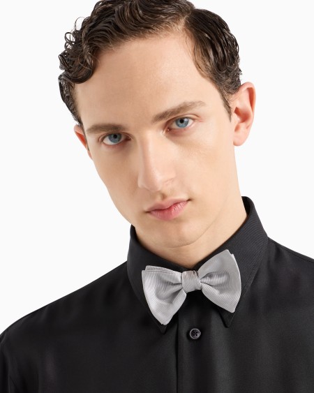 A|x Armani Exchange Pure Silk Knotted Bow Tie
