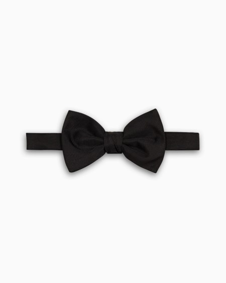 a|x armani exchange Pure silk knotted bow tie