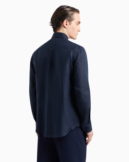 A|x Armani Exchange Regular-fit Shirt In Linen