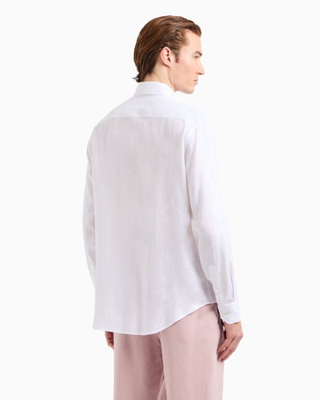 A|x Armani Exchange Regular-fit Shirt In Linen