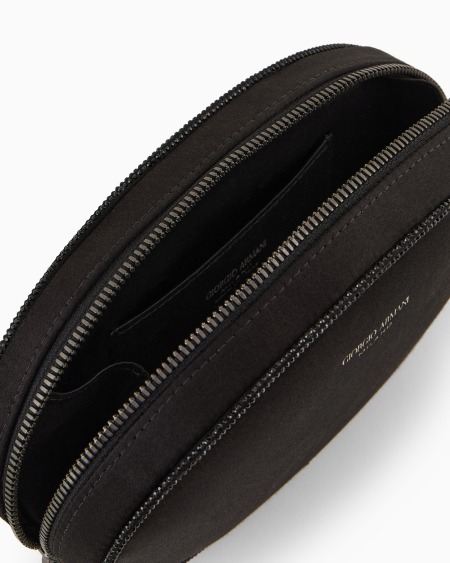 A|x Armani Exchange Round Satin Clutch Bag