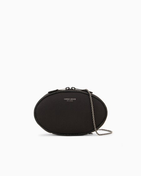 a|x armani exchange Round satin clutch bag