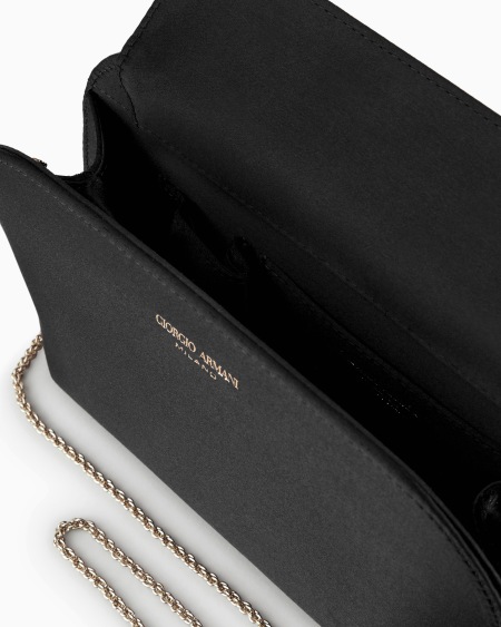 A|x Armani Exchange Satin La Prima Clutch Bag