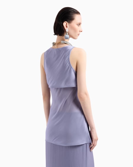 A|x Armani Exchange Shiny Fabric Top