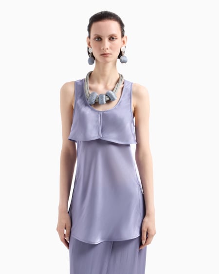 A|x Armani Exchange Shiny Fabric Top