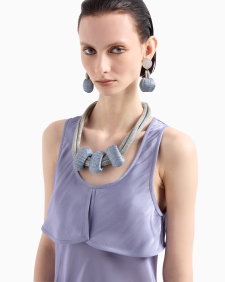 A|x Armani Exchange Shiny Fabric Top