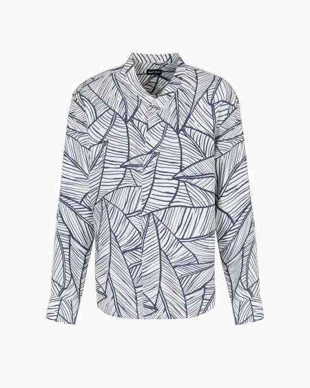 a|x armani exchange Shirt in printed silk habotai