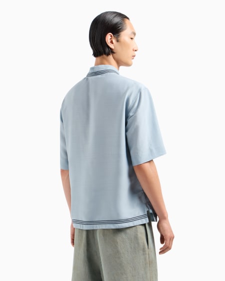 A|x Armani Exchange Short-sleeved Silk Shirt