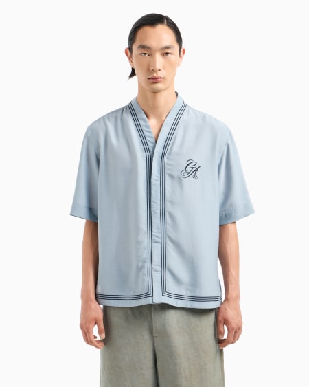 A|x Armani Exchange Short-sleeved Silk Shirt