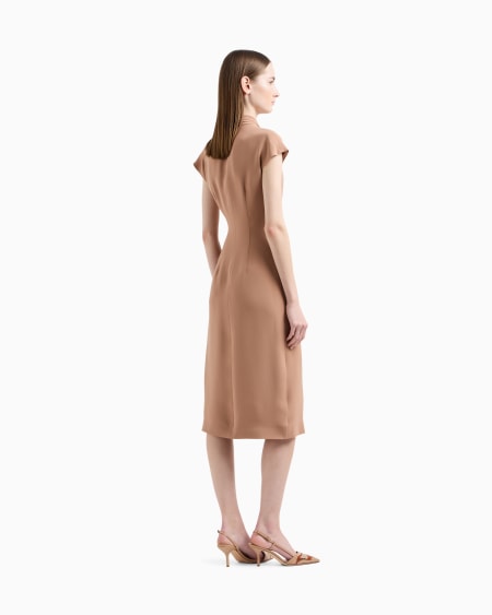 A|x Armani Exchange Silk Cady Midi Dress