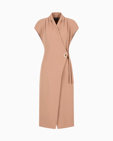 a|x armani exchange Silk cady midi dress
