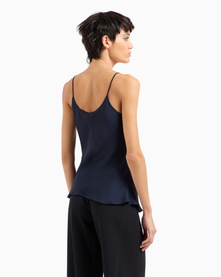 A|x Armani Exchange Silk Charmeuse Top