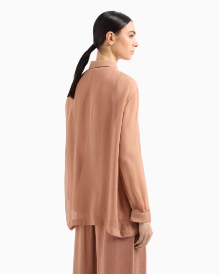 A|x Armani Exchange Silk Crépon Loose Shirt