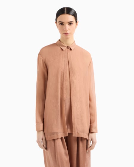 A|x Armani Exchange Silk Crépon Loose Shirt