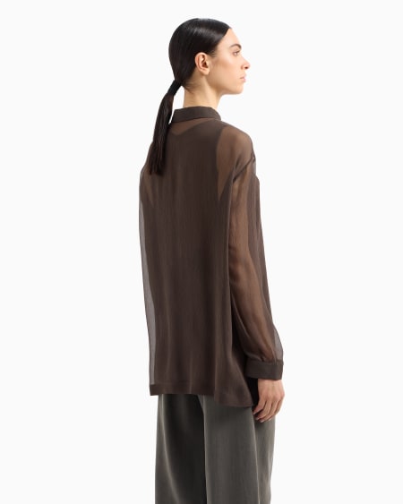 A|x Armani Exchange Silk Crépon Loose Shirt