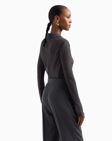 A|x Armani Exchange Silk Crépon Shirt