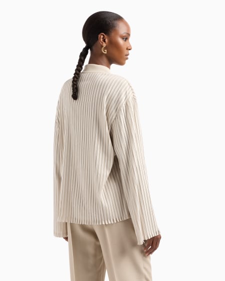 A|x Armani Exchange Silk Jersey And Suede Jacket