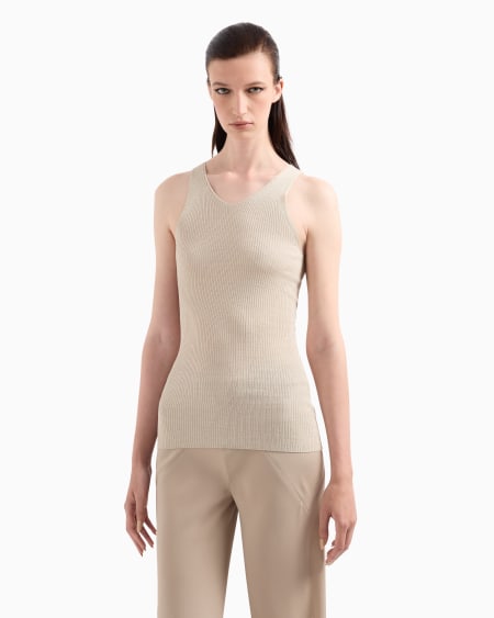 A|x Armani Exchange Silk Knit Top