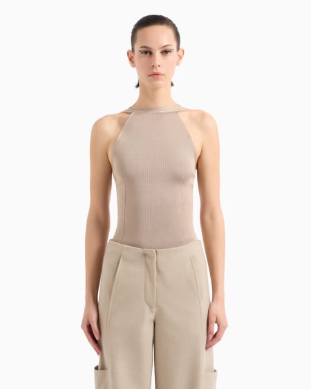 A|x Armani Exchange Silk Knit Top