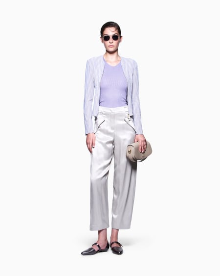 A|x Armani Exchange Silk Knit Top