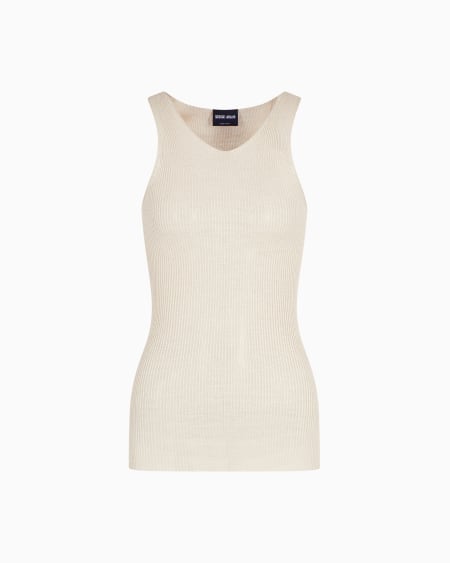 a|x armani exchange Silk knit top