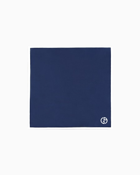 a|x armani exchange Silk pocket square with logo