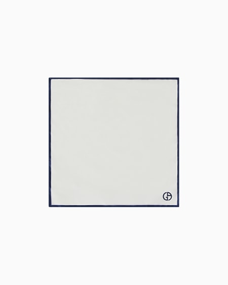 a|x armani exchange Silk pocket square with logo