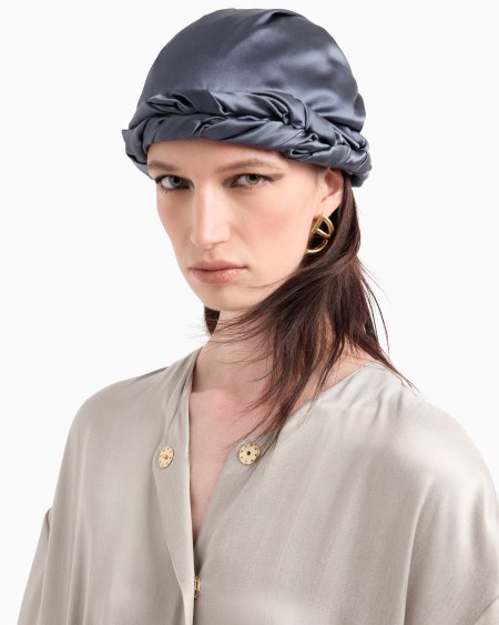 A|x Armani Exchange Silk Satin Hat