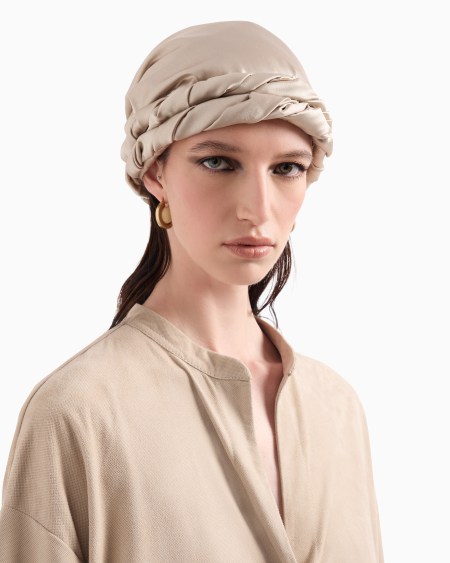 A|x Armani Exchange Silk Satin Hat