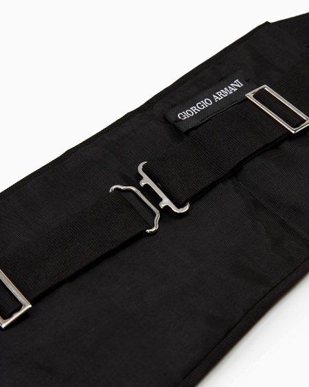 A|x Armani Exchange Silk-satin Tuxedo Cummerbund