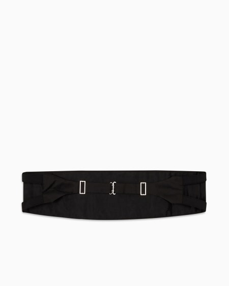 A|x Armani Exchange Silk-satin Tuxedo Cummerbund