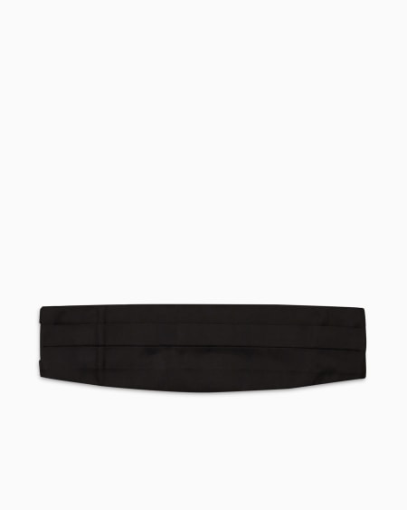 a|x armani exchange Silk-satin tuxedo cummerbund