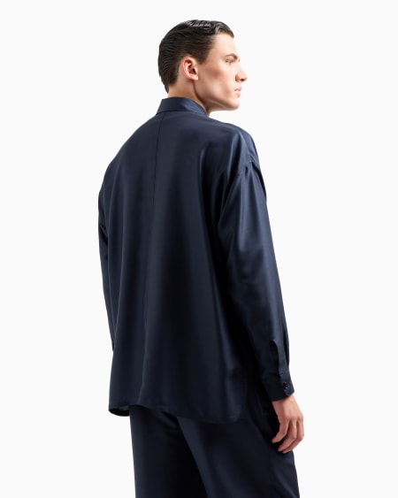 A|x Armani Exchange Silk Shirt Jacket