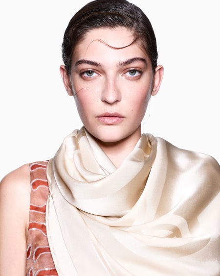 A|x Armani Exchange Silk Stole With Jacquard Logo